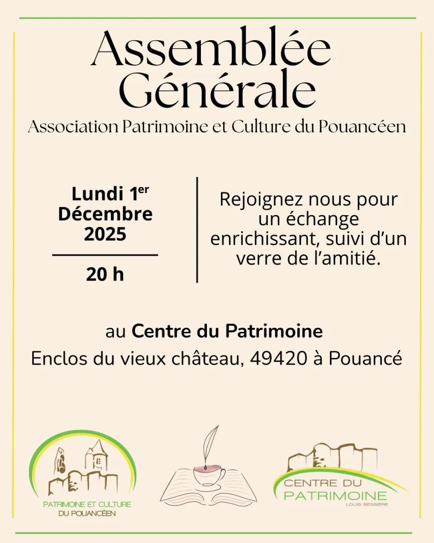 Assemblée Générale de L'Association Patrimoine et Culture du Pouancéen
